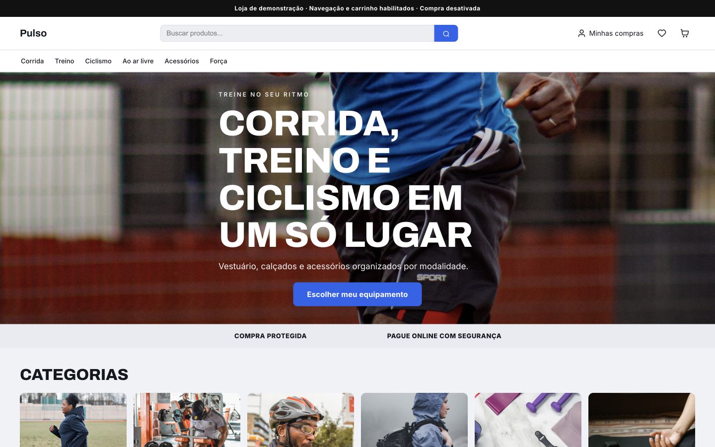 Prévia da loja com o design Avenida