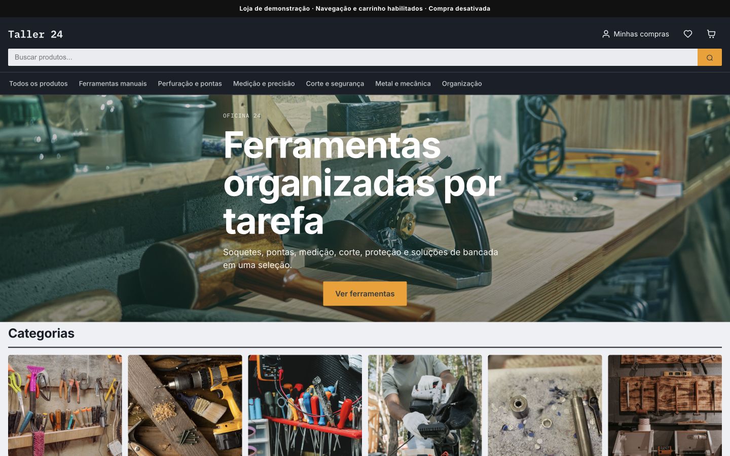 Prévia da loja com o design Depósito