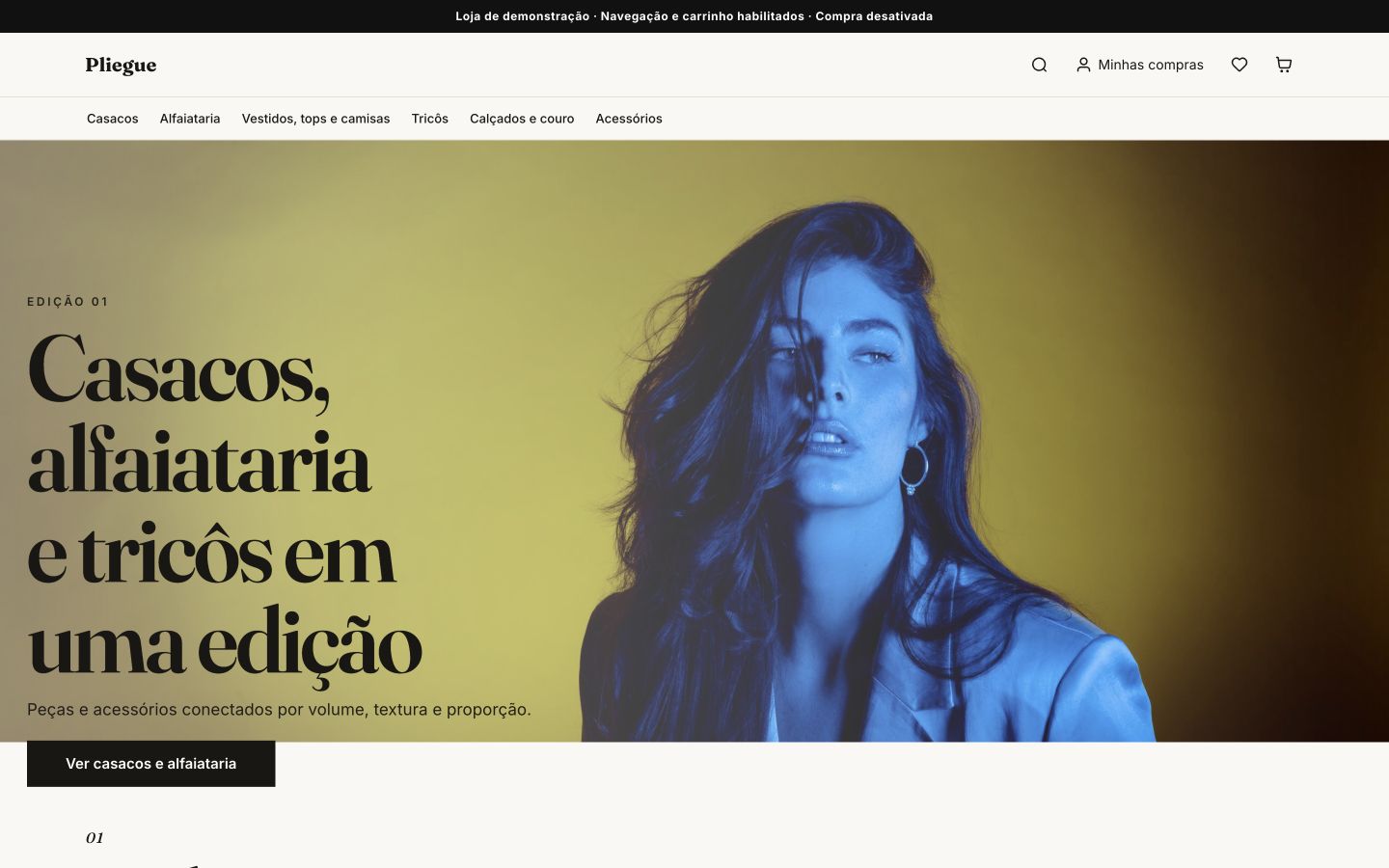 Prévia da loja com o design Palermo