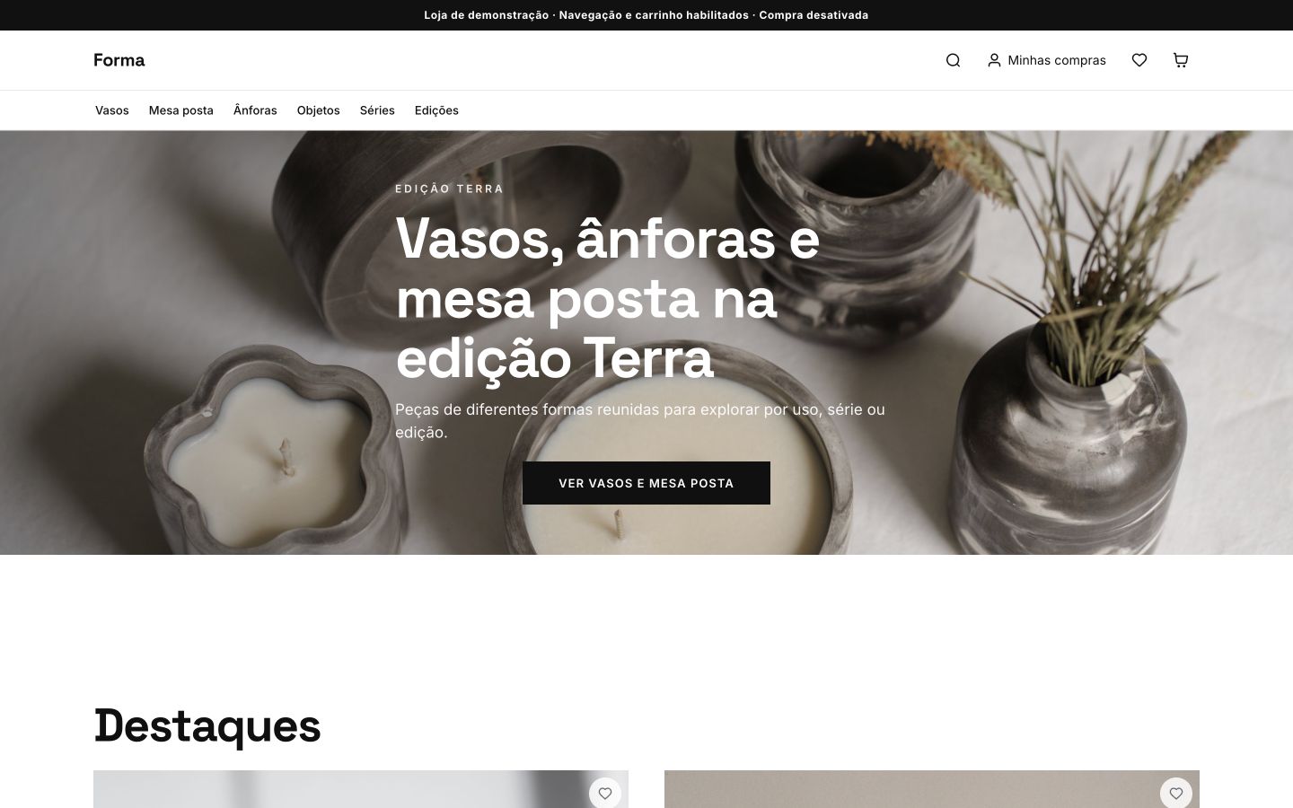 Prévia da loja com o design Vidriera